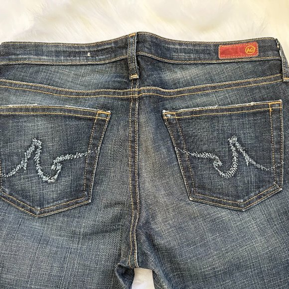 AG Adriano Goldschmied Jeans Stilt Slim Straight Cigarette Low Rise Boho Size 28 - Picture 3 of 8
